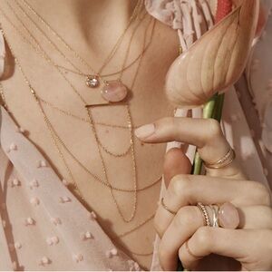 Blanca Monros Gomez, Catbird NYC - Rosalind Necklace - Morganite 14k Gold